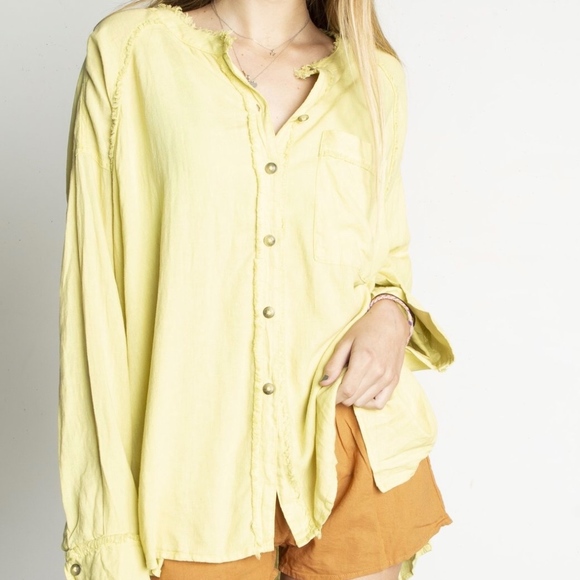 Free People Oversized Button Down Tunic - Size M - Picture 1 of 2